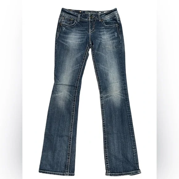 Miss Me Distressed denim bootcut Jeans size 28 - Picture 3 of 10